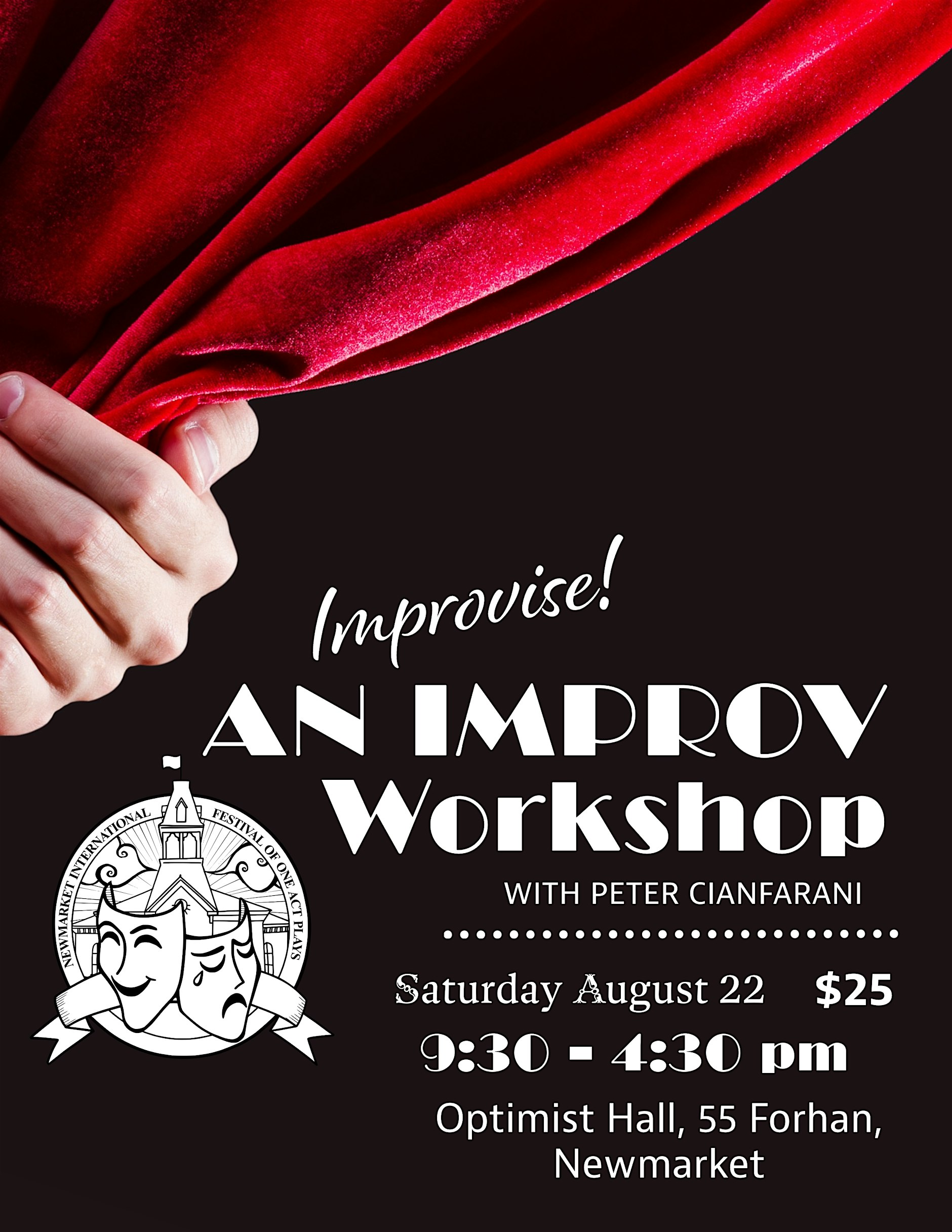 An Improv Workshop with Peter Cianfarani! In Association with The Very Useful Theatre Company's Newmarket International Festival of One Act Plays!